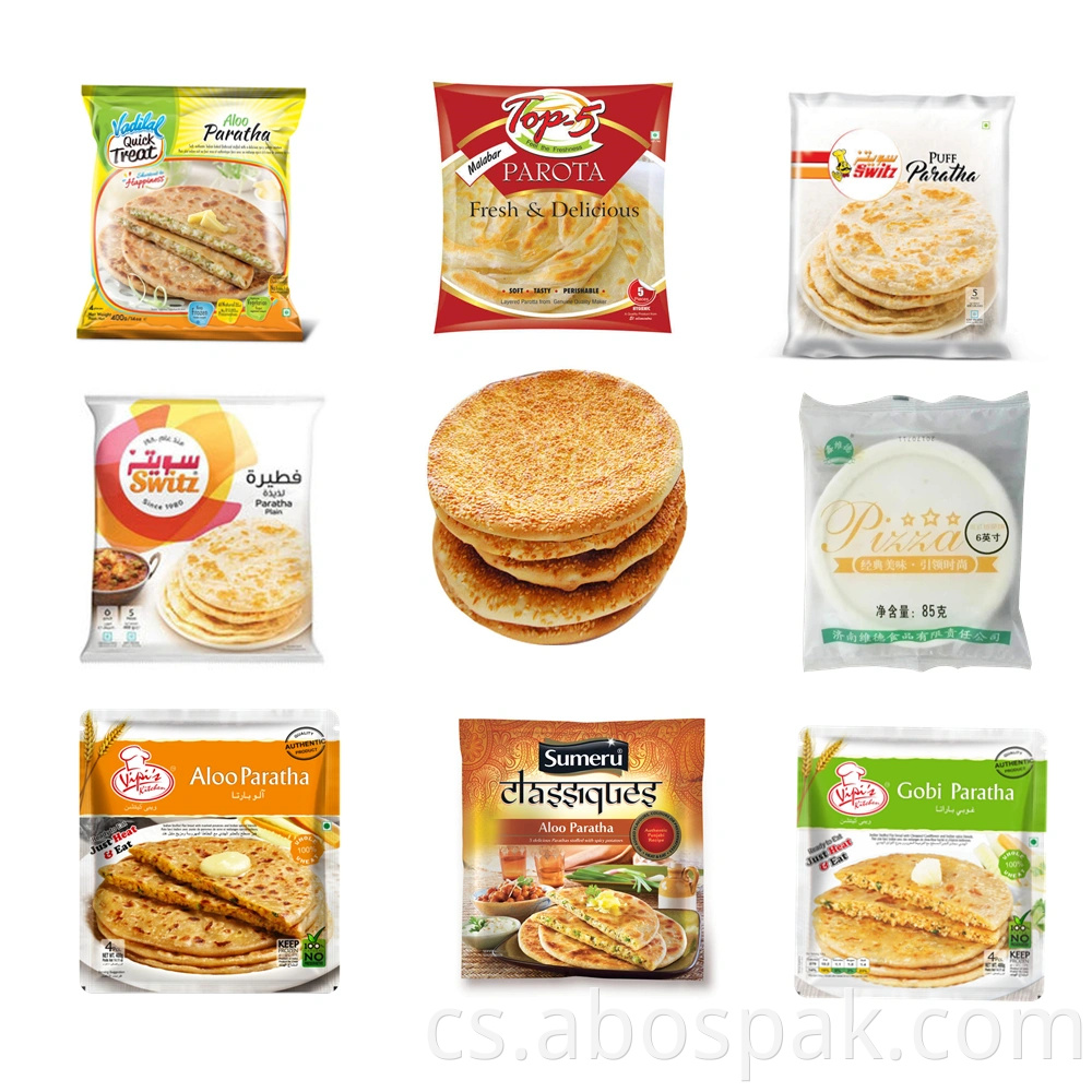 Dušená Toast Pizza Chapati French Turkish Lavaš roti Corn Tortilla Flat Lebanese arabský pita chléb Horizontální Flow balicí stroje